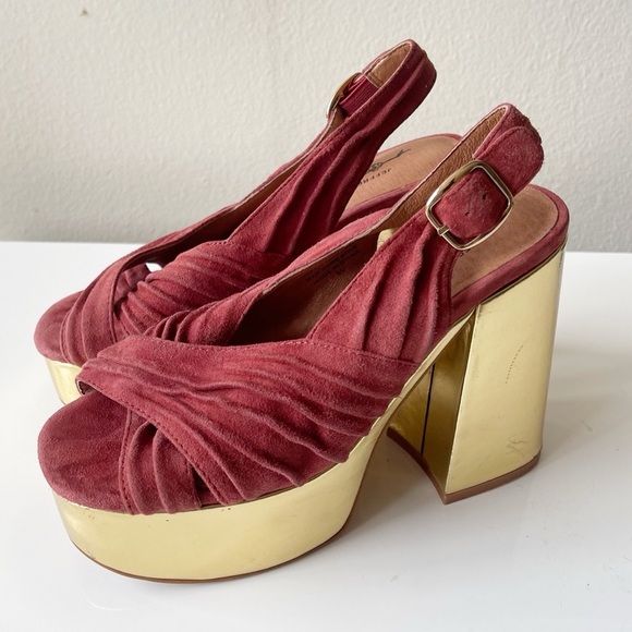 JEFFREY CAMPBELL x FREE PEOPLE Sling back platforms - Picture 1 of 11